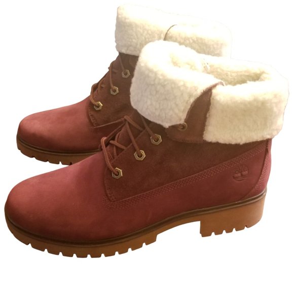 NWOT Timberland Jayne Women's Waterproof Teddy Fleece Fold Down Boot | Size: 9½ - Picture 6 of 16